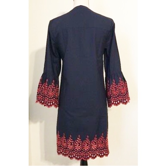 J. Crew Eyelet Bell Sleeve Dress NWT - Picture 4 of 8